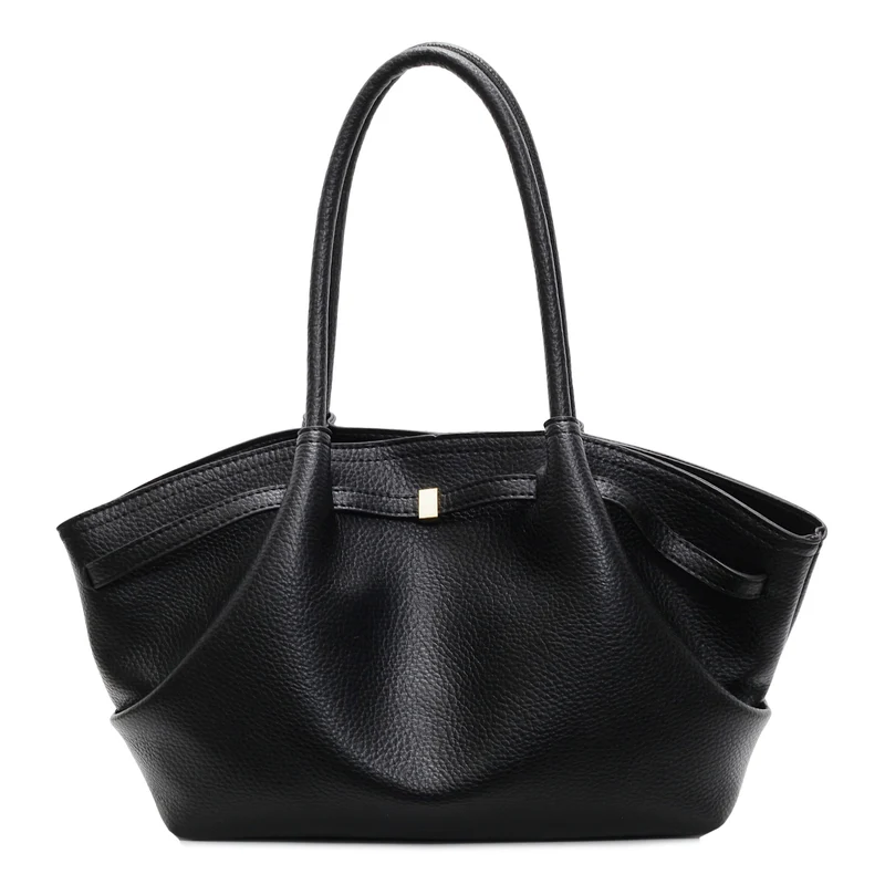 Classic Grained Leather Tote Bag