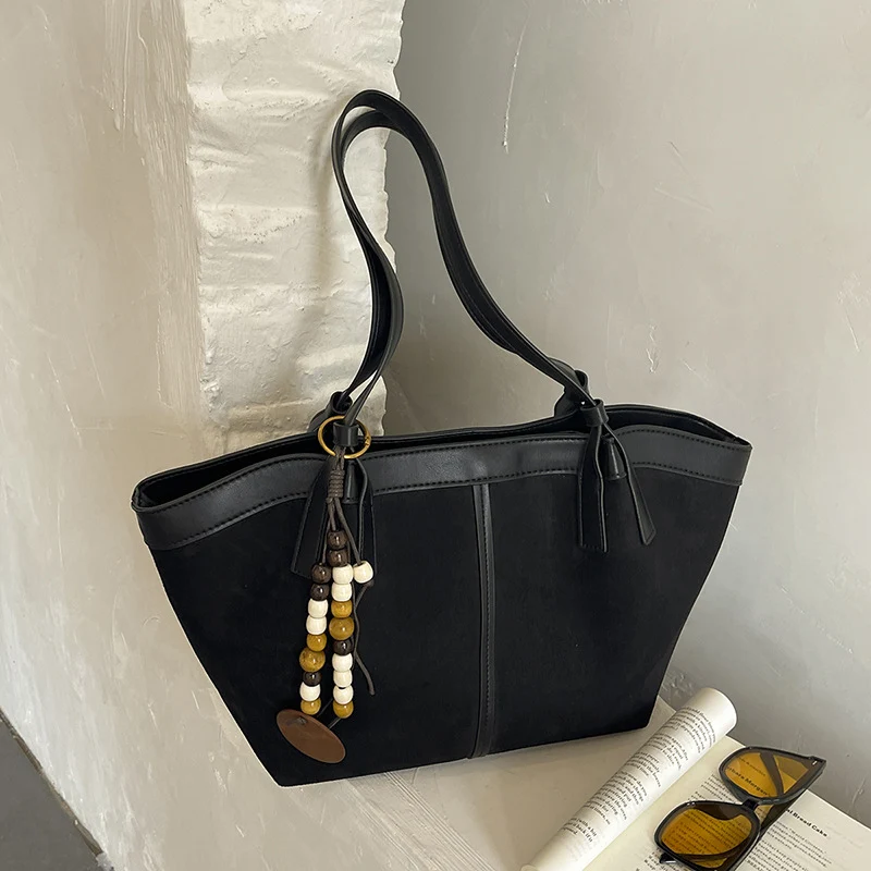 Chic Suede Tote Handbag