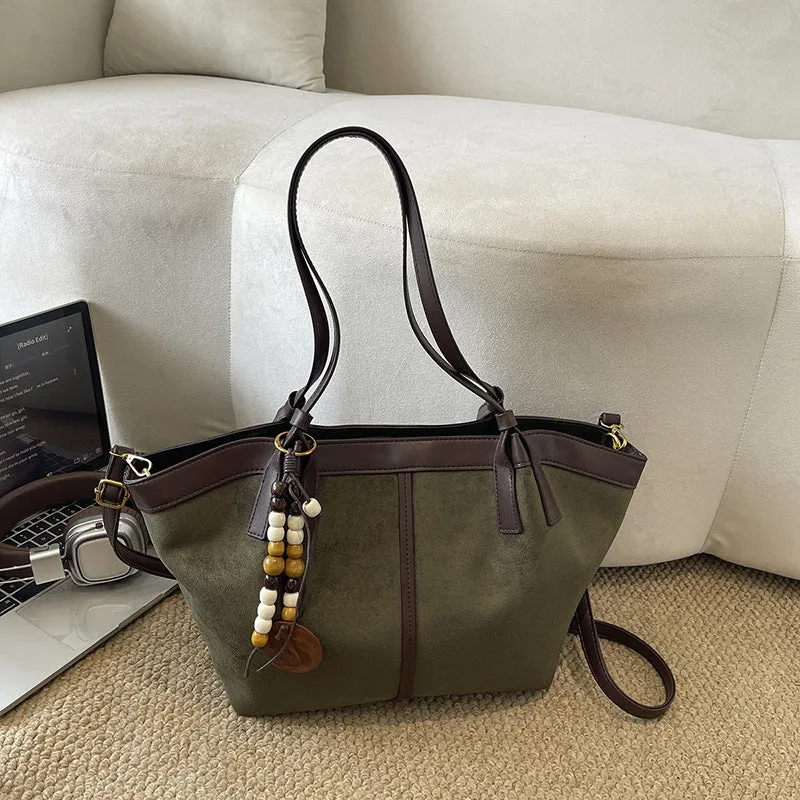 Chic Suede Tote Handbag