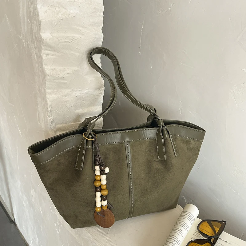 Chic Suede Tote Handbag