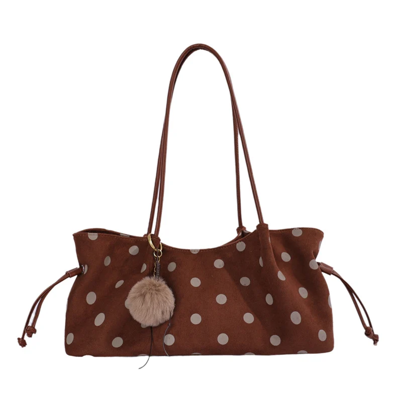 Chic Polka Dot Hobo Tote Bag