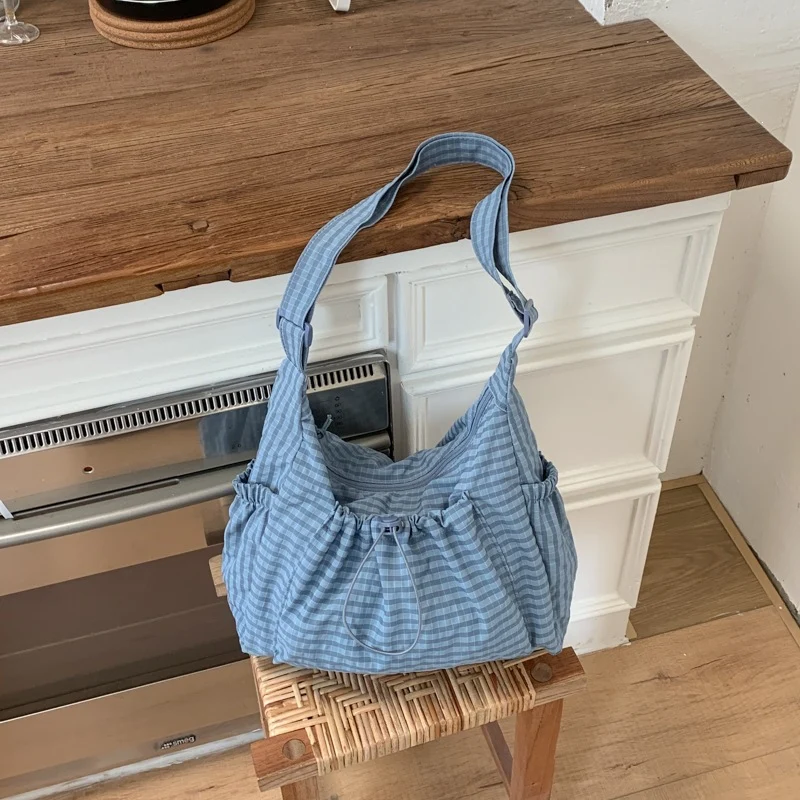 Casual Gingham Tote Bag