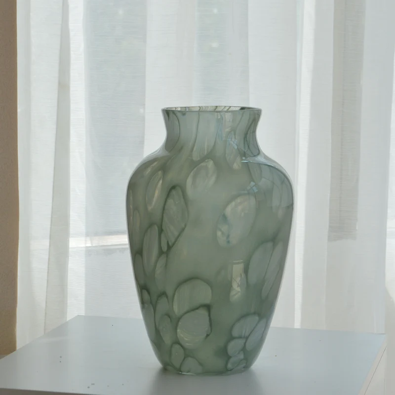 Handblown Swirled Glass Decorative Floor Vase Stornfield