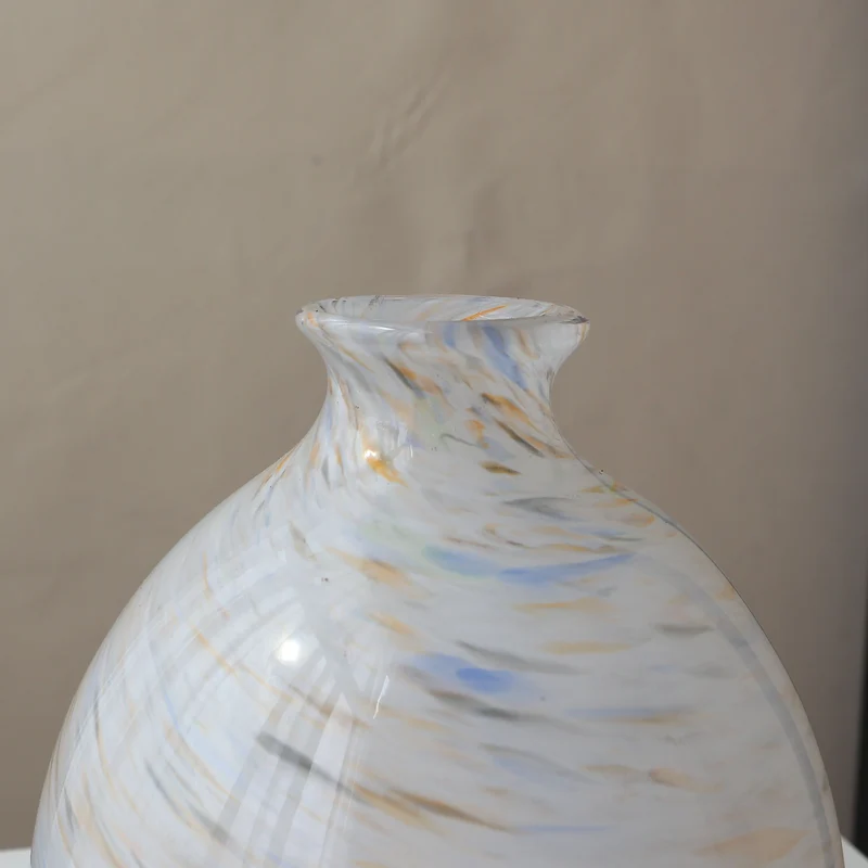 Handblown Swirl-Pattern Decorative Bulb Vase Stornfield