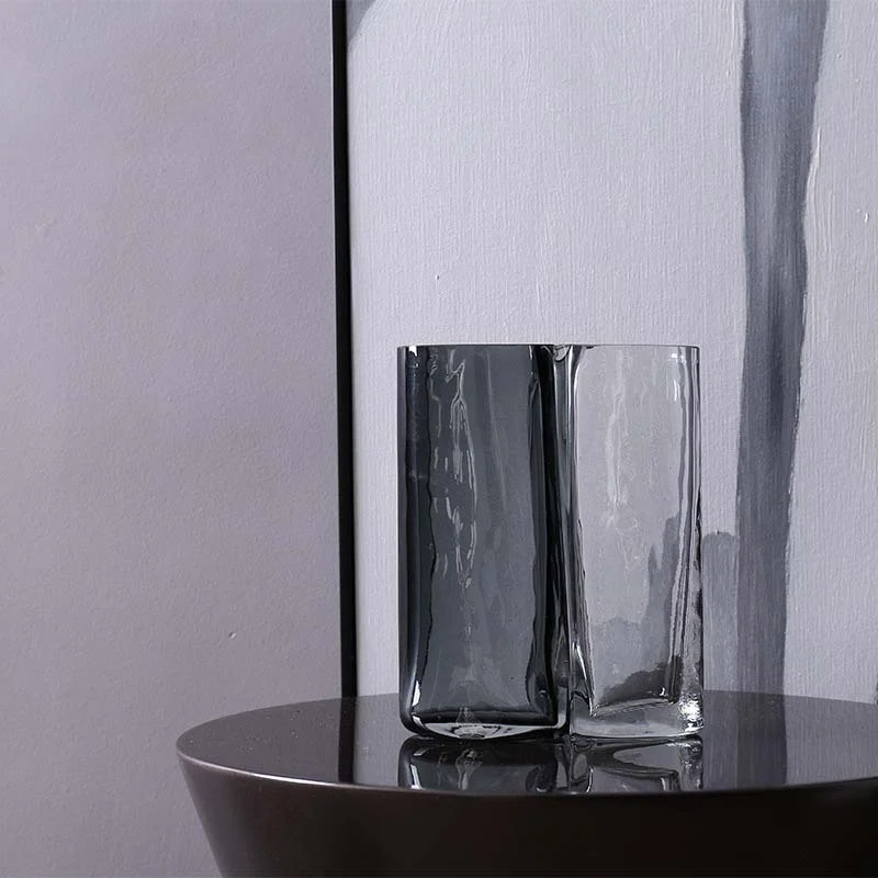 Handblown Sculptural Double-Chamber Contemporary Glass Vase Stornfield