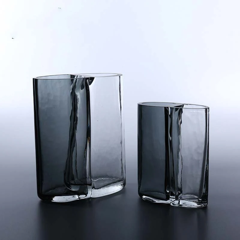 Handblown Sculptural Double-Chamber Contemporary Glass Vase Stornfield