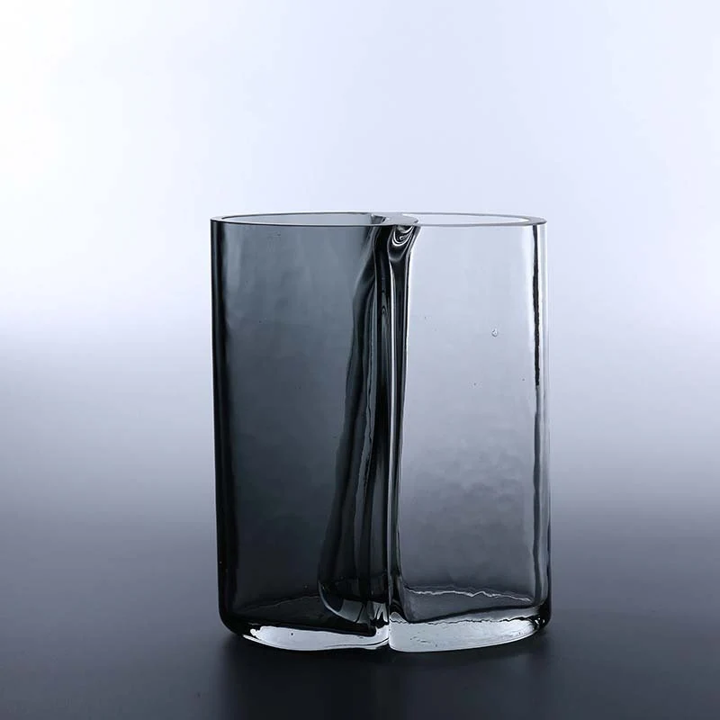 Handblown Sculptural Double-Chamber Contemporary Glass Vase Stornfield