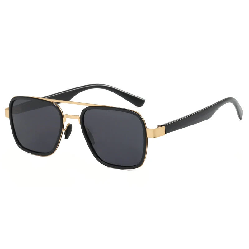 Dame moteriktig solbrille med firkantet ramme og innovative linser Luvikno
