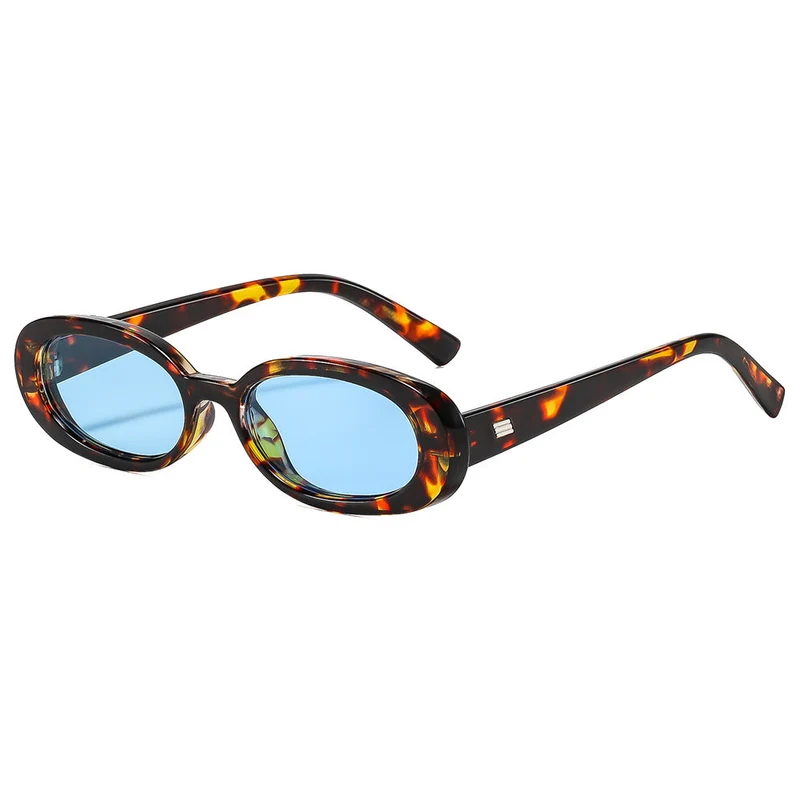 Dame stilfulle solbriller med oval ramme og trendy linser Luvikno
