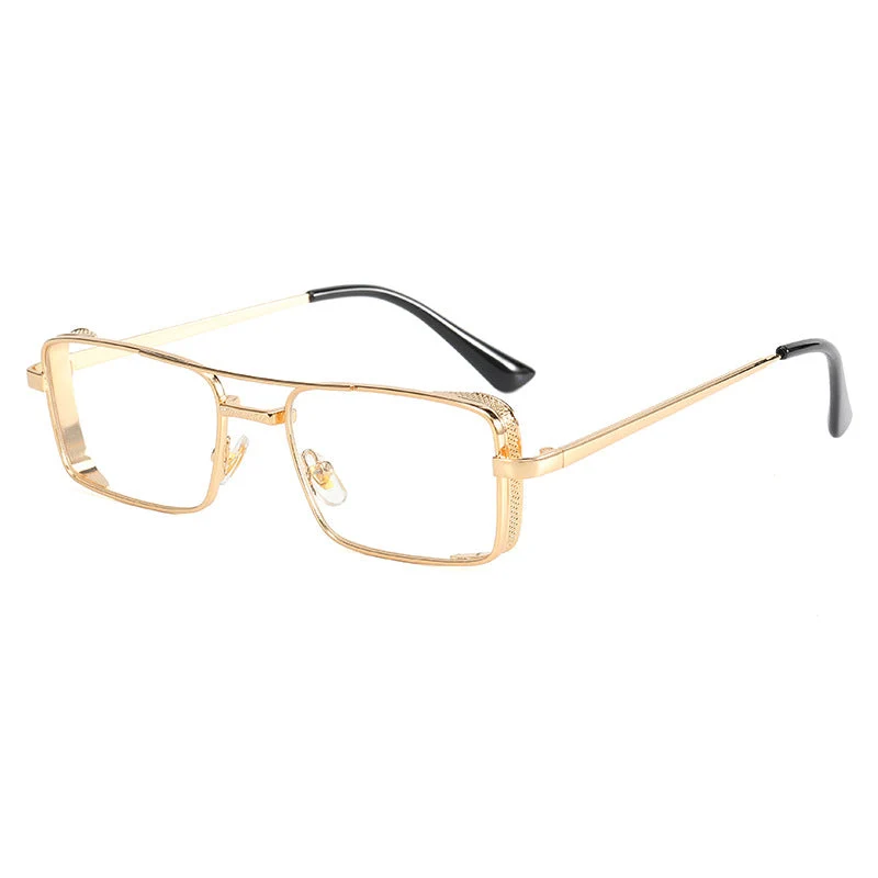 Dame moteriktig rektangulær solbrille med luksuriøs ramme Luvikno