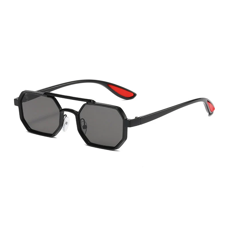 Damer moteriktig designer-solbrille med eksklusiv åttkantet ramme Luvikno