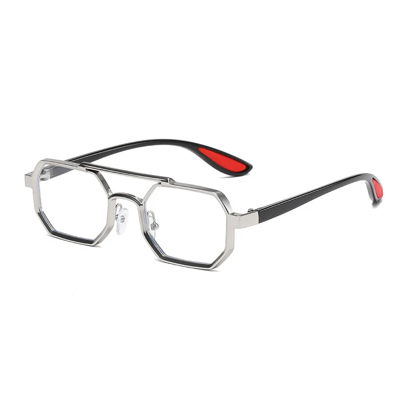 Damer moteriktig designer-solbrille med eksklusiv åttkantet ramme Luvikno