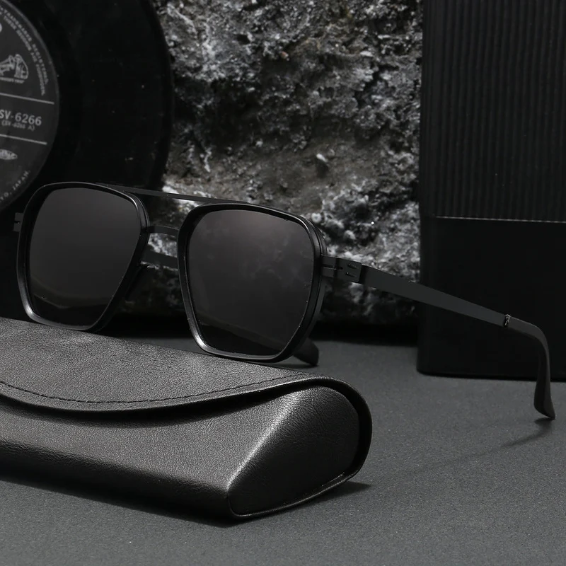 Damer moderne oversized firkantet solbrille Luvikno