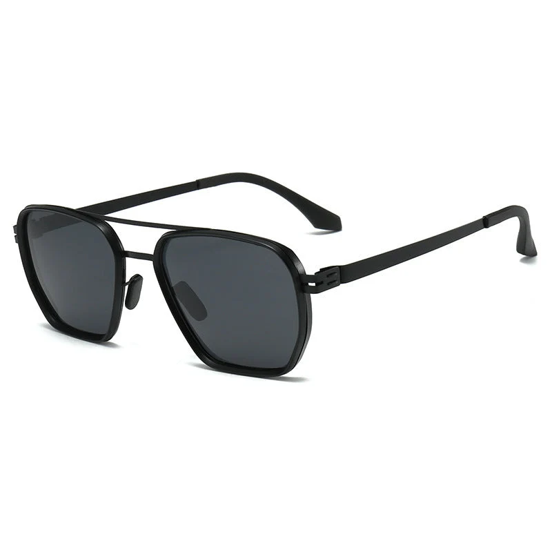 Damer moderne oversized firkantet solbrille Luvikno