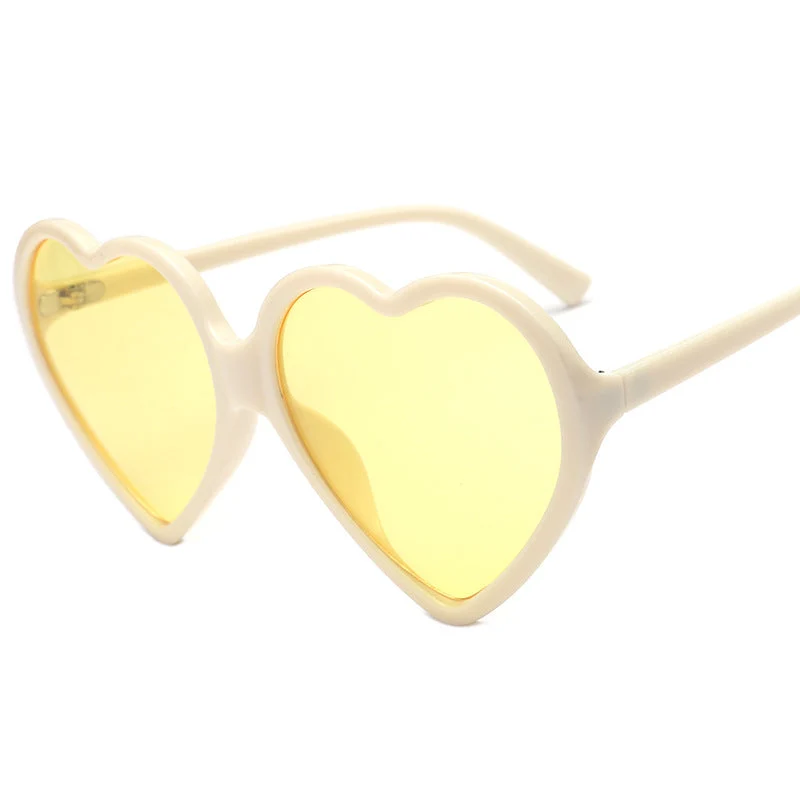Dame hjerteformet solbrille med stilige rammer Luvikno