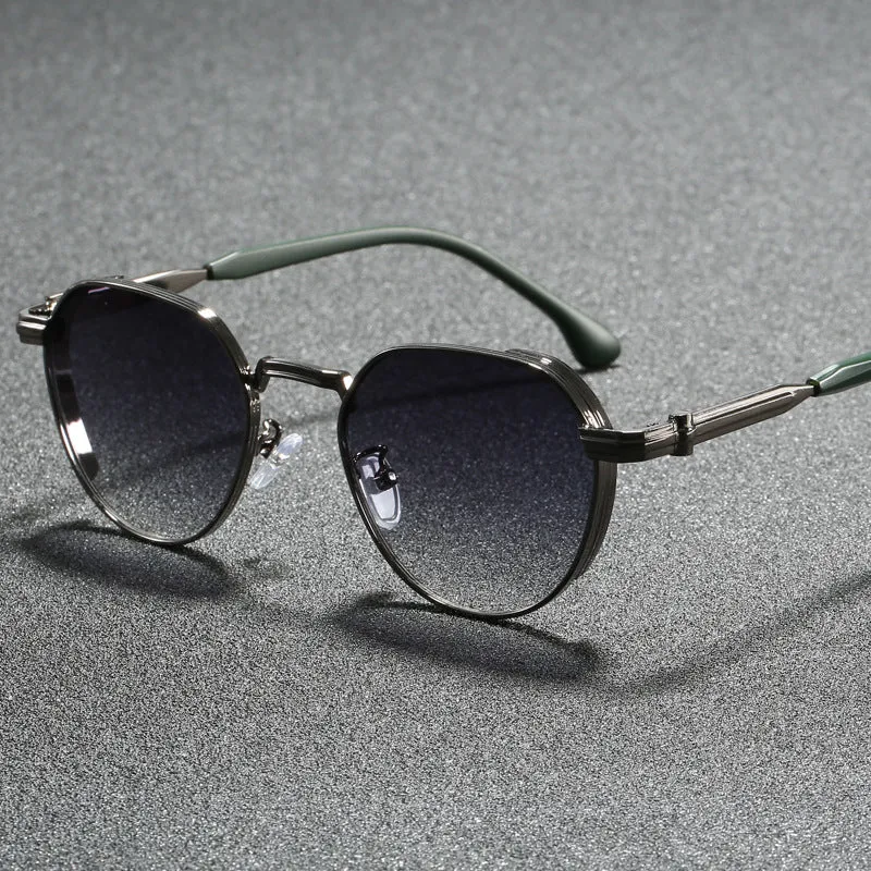 Dame geometrisk solbrille i moderne design Luvikno