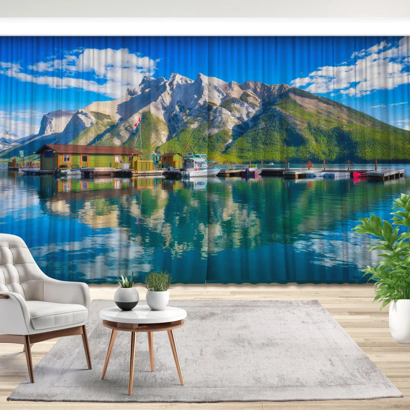 Fotovorhang "Berge am See"
