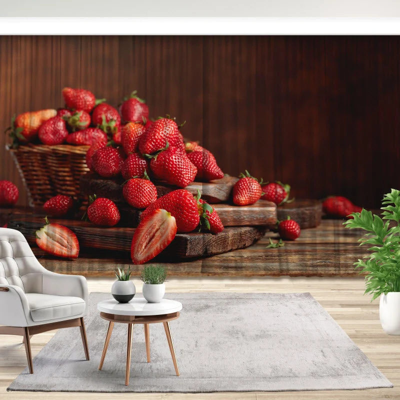 Fotovorhang "Erdbeeren"