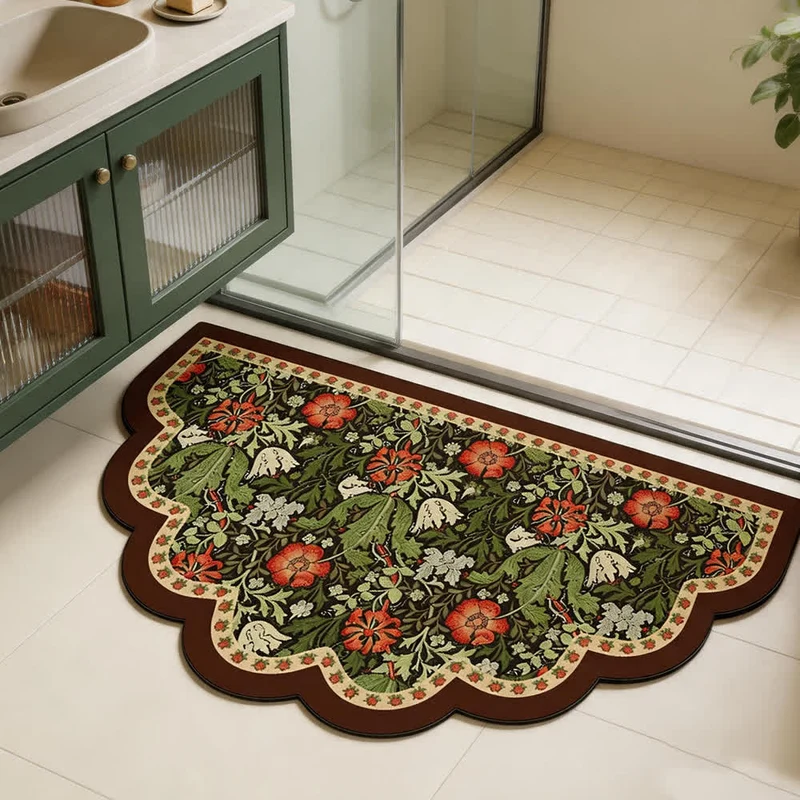 Klassische Mahagoni-Blumen-Diatomeen-Schlammmatte