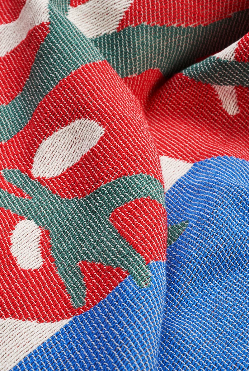 Cotton Beach Towel or Mini Blanket "Pomodori" by Michele Rondelli & Sophie Probst