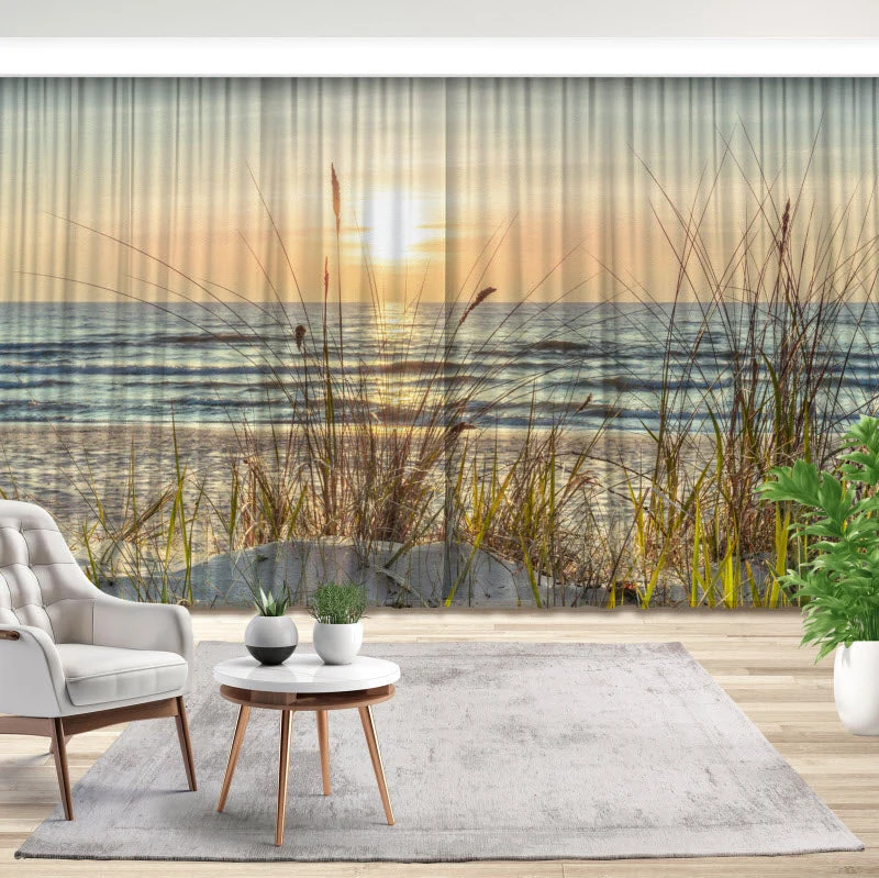 Fotovorhang "Sonnenuntergang Ostsee"