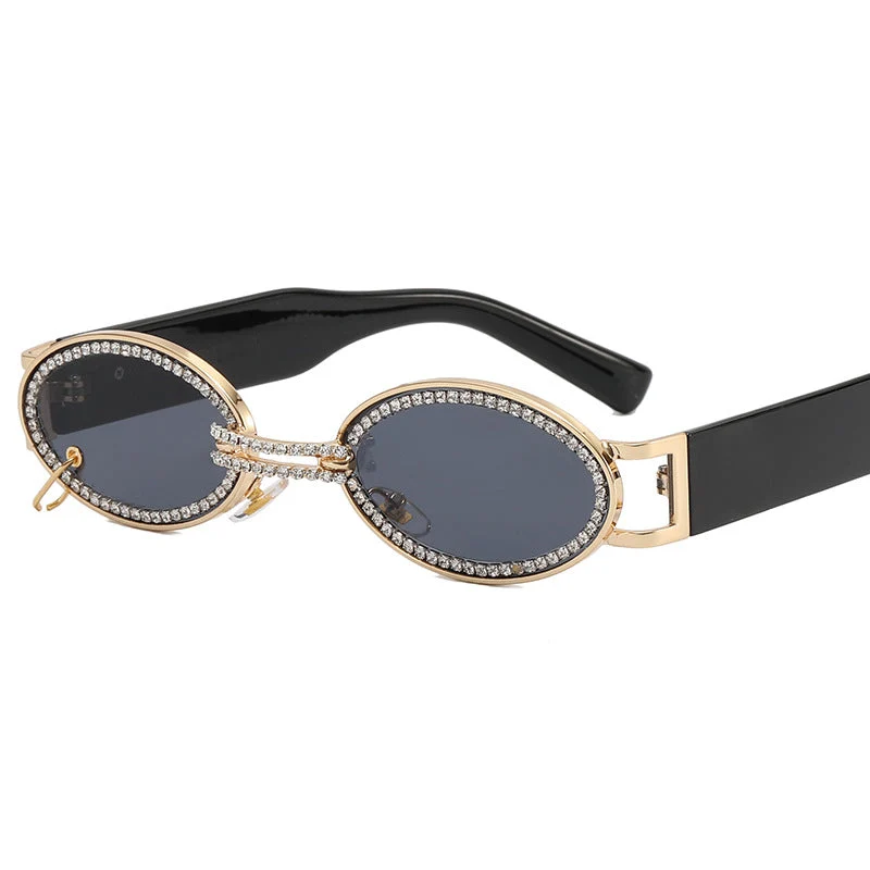 Damer ekstravagant moderne solbriller med rhinestones ramme Luvikno