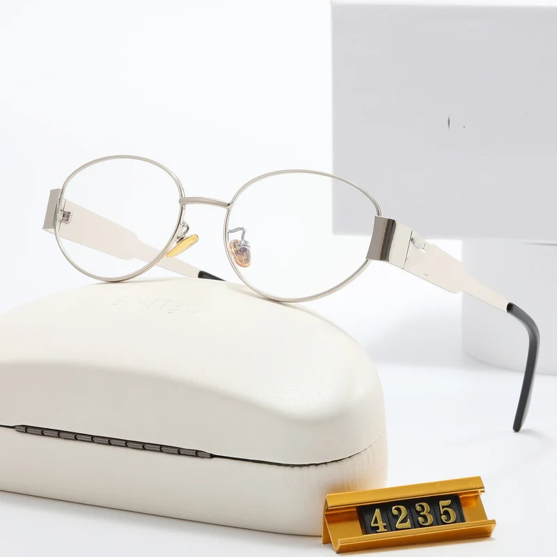 Damer Elegant Designer-solbrille med filigranfra ramme og UV-beskyttelse Luvikno