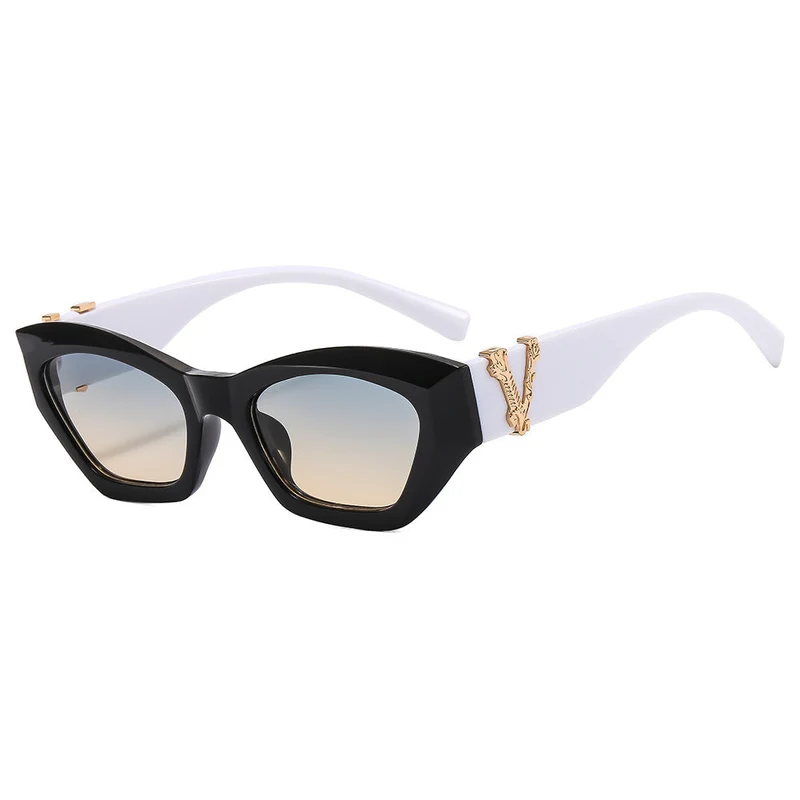 Dame Cat-Eye solbriller med luksuriøse detaljer Luvikno