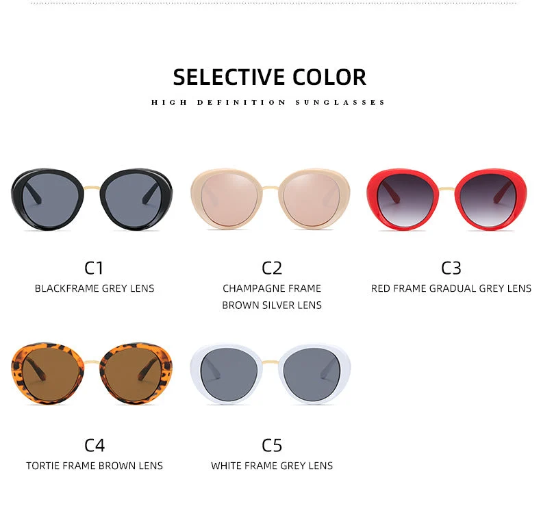 Dame vintage solbrille i elegant skjolddesign Luvikno