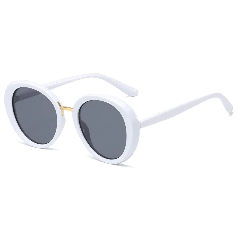Dame vintage solbrille i elegant skjolddesign Luvikno