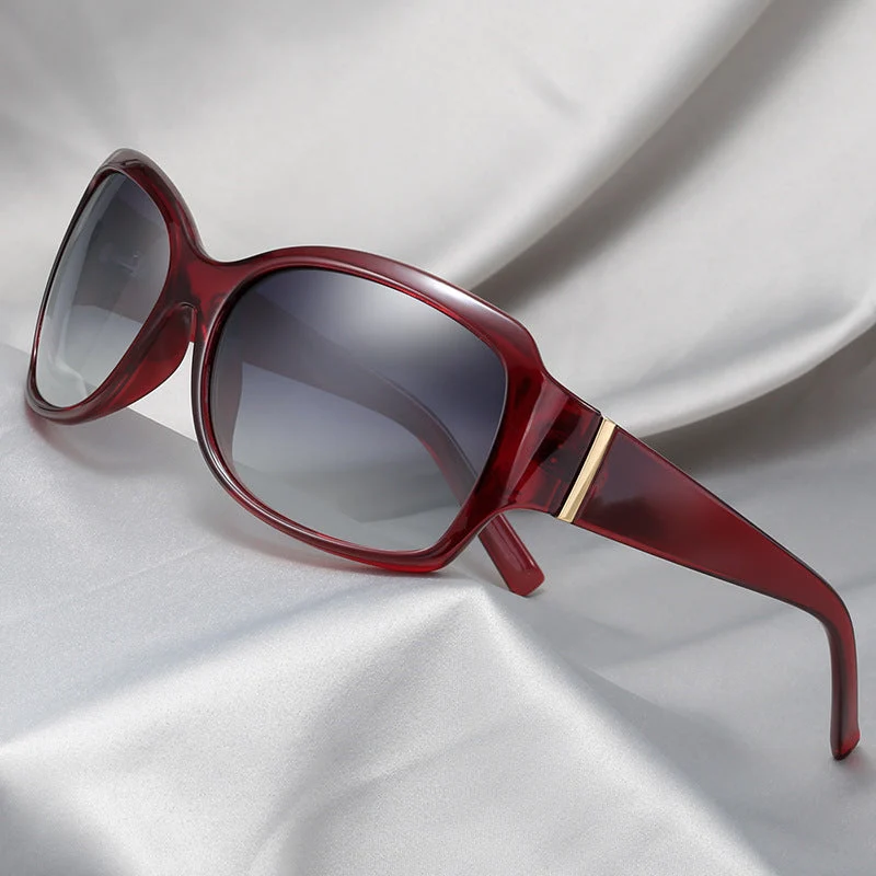 Dame stilfull oversized solbrille med elegant mønster Luvikno