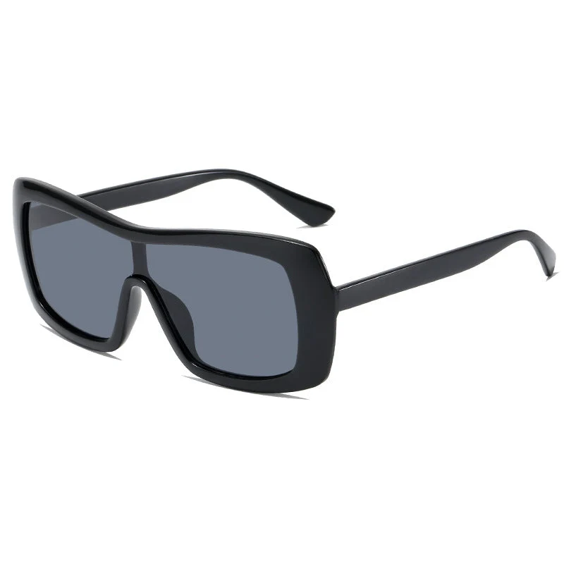 Dame stilige oversized solbriller i futuristisk design Luvikno