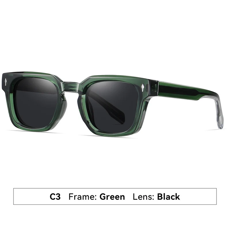 Dame moteriktig solbrille med firkantet ramme og gradientlinser Luvikno