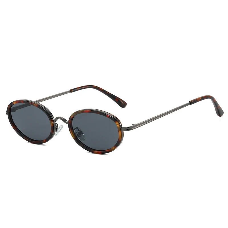 Dame moteriktig solbrille med høy kvalitet ramme og runde glass Luvikno
