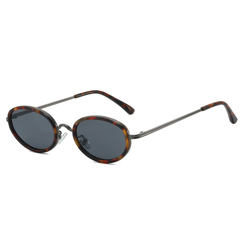 Dame moteriktig solbrille med høy kvalitet ramme og runde glass Luvikno