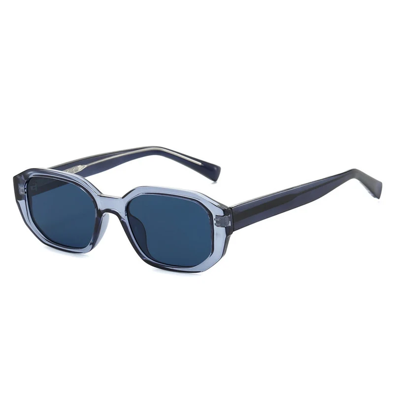Dame moteriktig solbrille med unik åttekantet ramme Luvikno