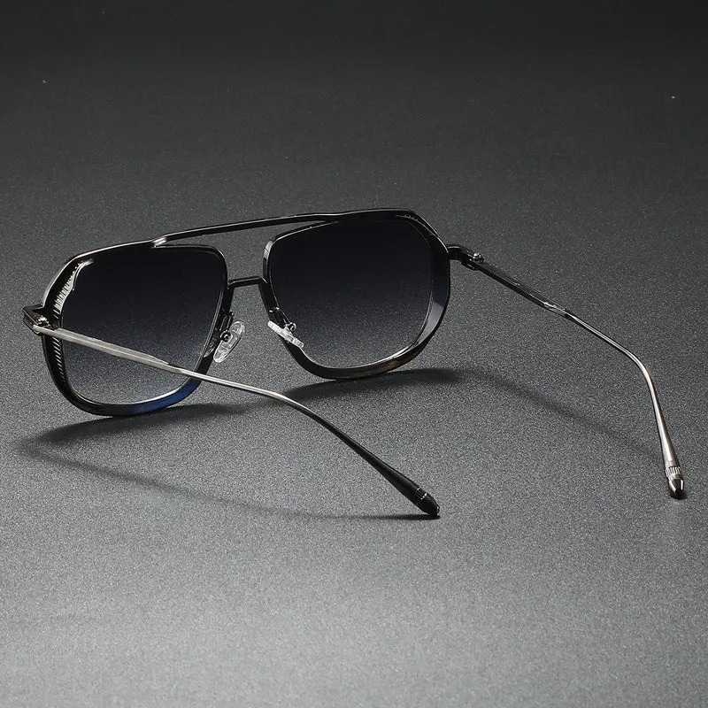 Dame Elegant solbrille med kantet metallramme Luvikno