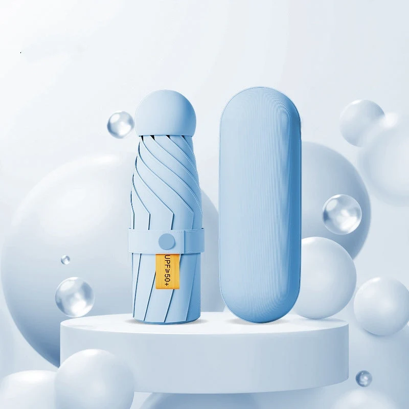Kvinnenes UV-beskyttende sammenleggbare paraply med innovativ mekanisme Luvikno