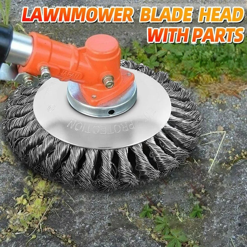 SteelTwist Ugressbørste – 360° Trimmerblad av Flettet Stål (15 cm) | Luvikno