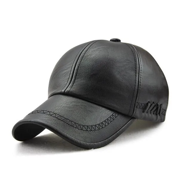 Stanley – Stilfull herre baseball cap med skinnlook | Luvikno