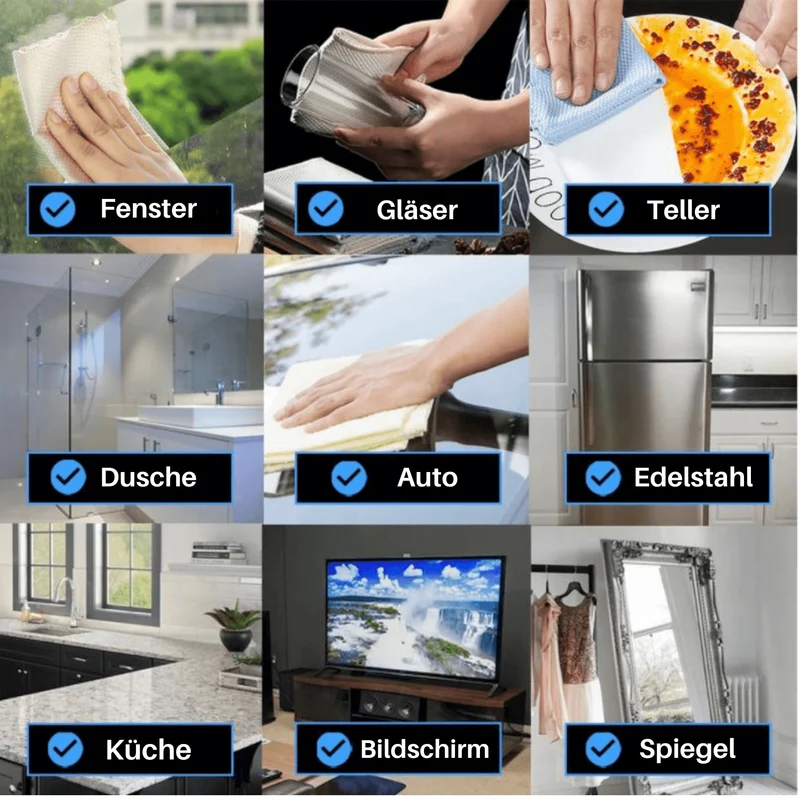 Soft Touch Wonder Cloth – Streak-Free Cleaning of Glass, Mirrors & Stainless Steel | Luvikno