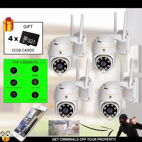 SmartCam Set 4X – Fullstendig Trådløst Sikkerhetskamerasett | Luvikno