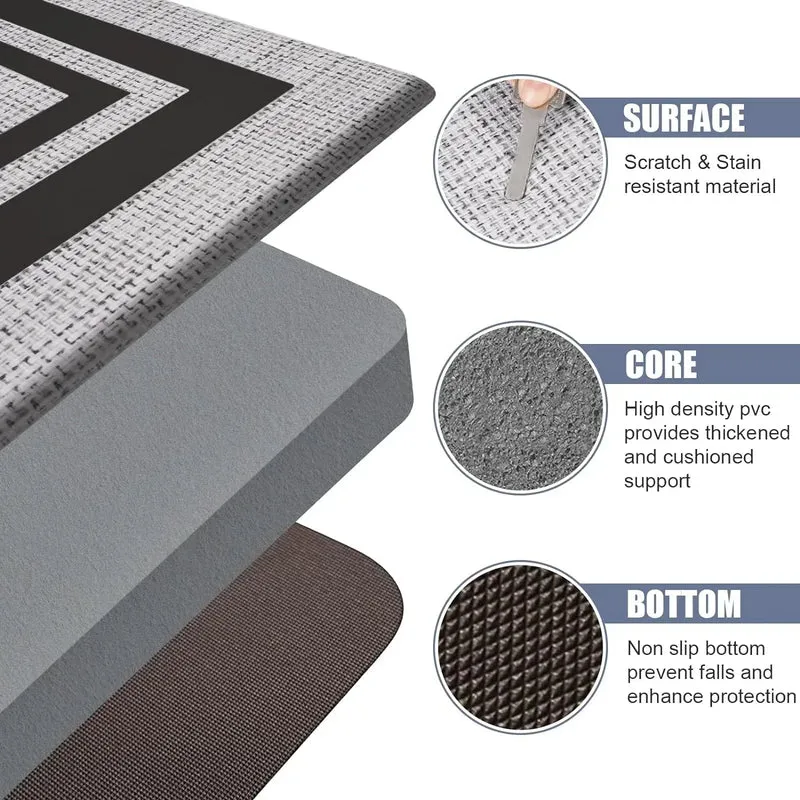 SafeStyle Nonslip Mat for Home – Modern Design & Washable Kunstleder | Luvikno