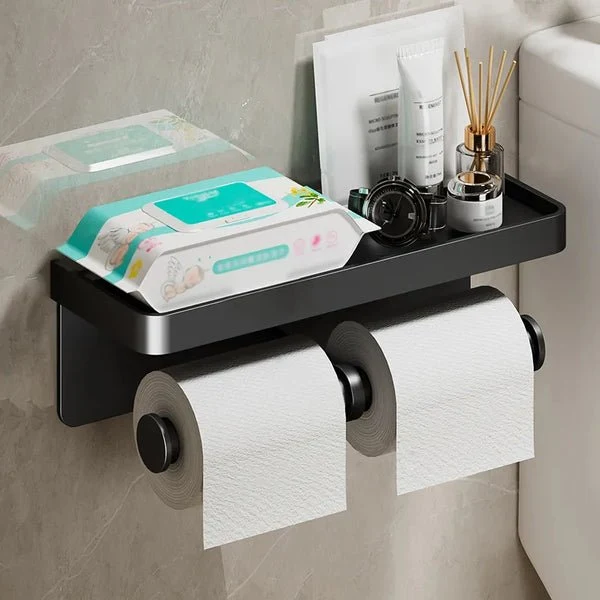 Saniflex Multifunksjonell Toalettpapirholder – Moderne Design og Praktisk Funksjonalitet | Luvikno
