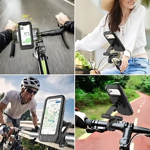 SafeRide Vanntett Telefonholder – 360° Rotérbar for Sykkel og Regnvær | Luvikno