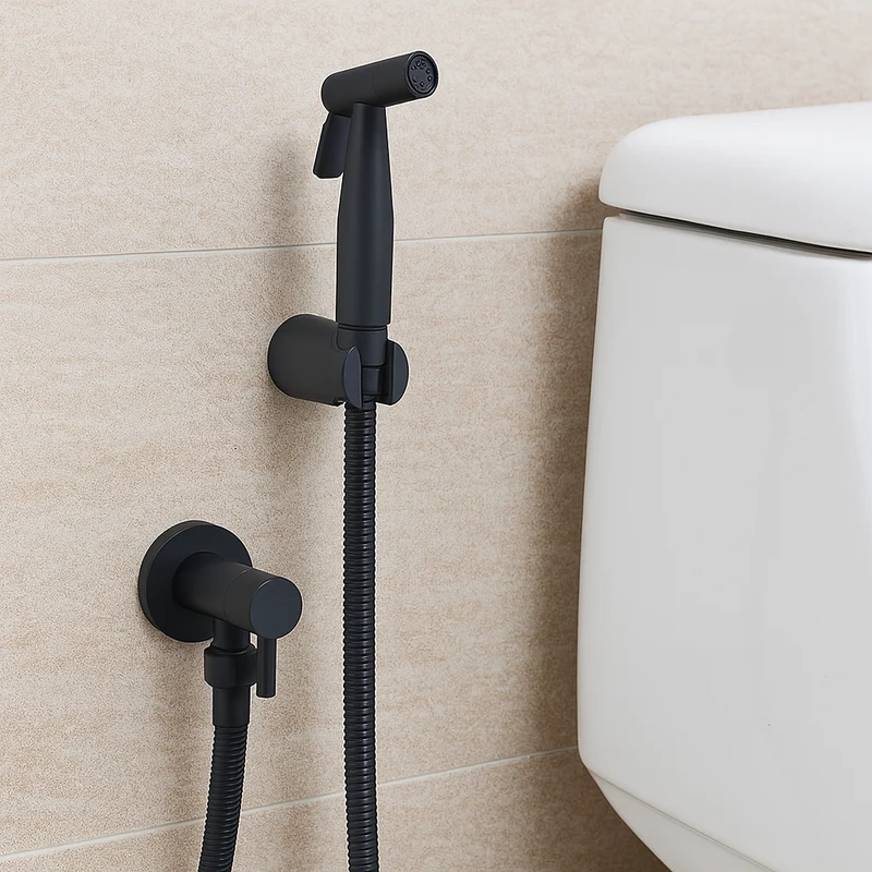 Stainless Steel Bidet Sprayer AquaNova – Hygienisk Toalett Dusj Sprøyte med Veggfeste | Luvikno