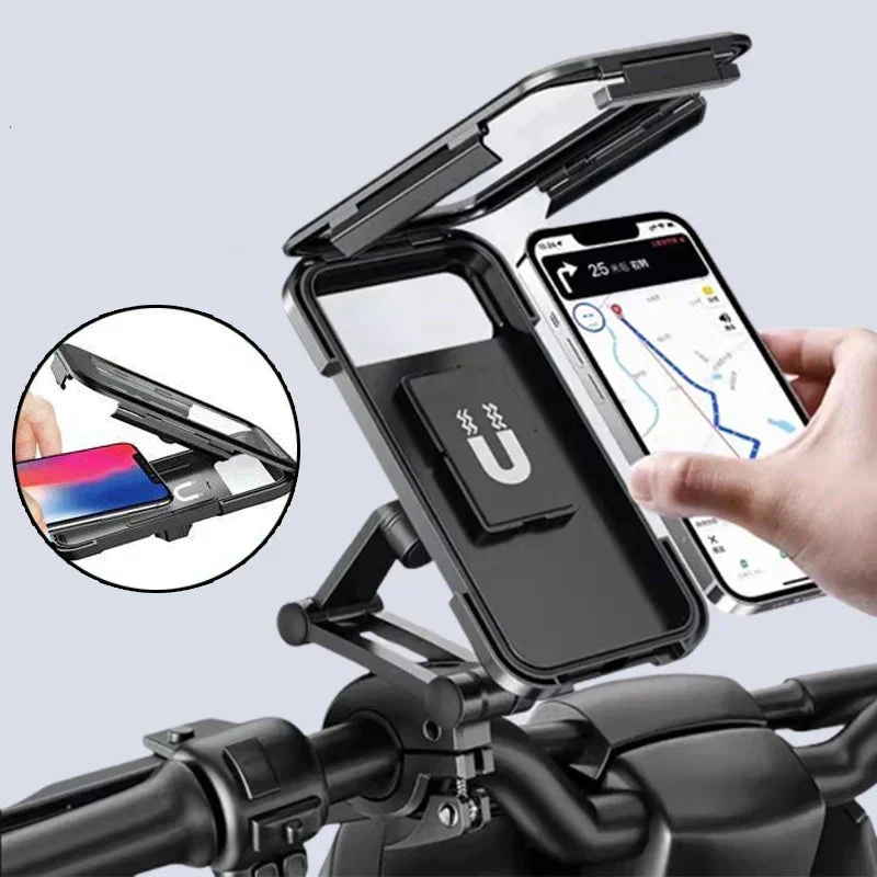 RideCharge Pro – Vanntett telefonholder med USB og 15W trådløs lading for sykkel og el-sykkel | Luvikno