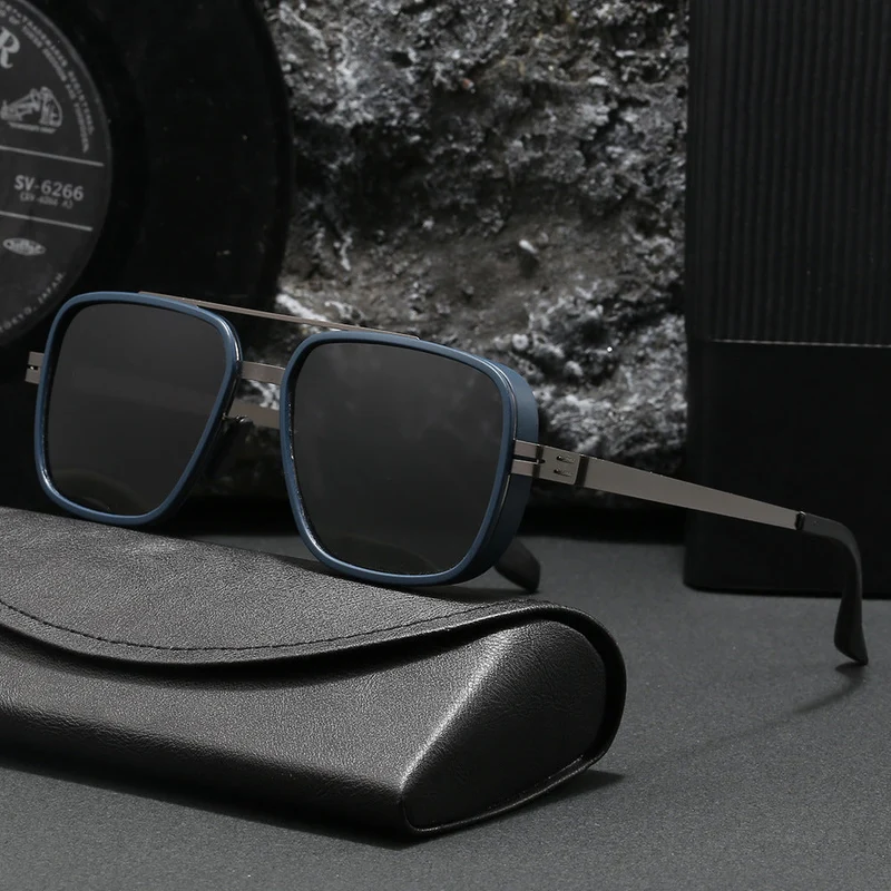 Herre premium solbrille i moderne kvadratisk design Luvikno
