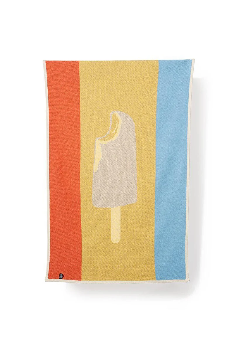 Cotton Beach Towel or Mini Blanket "Gelato" by Michele Rondelli