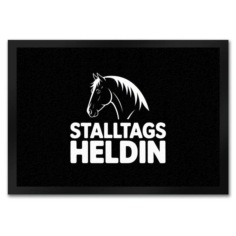 Pferdesilhouette Stalltags Heldin Fußmatte in 35x50 cm für Reiterinnen